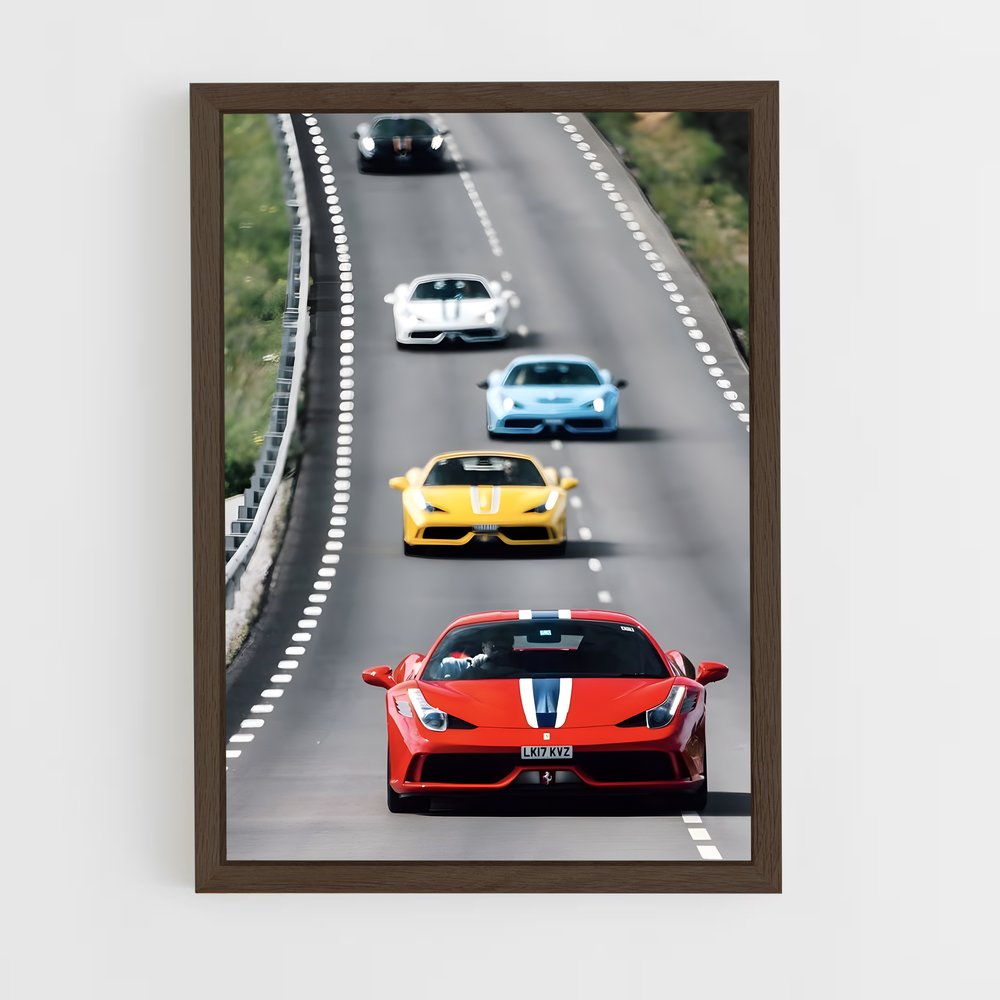 Poster Route des Supercars – affiche Ferrari (vue 5)